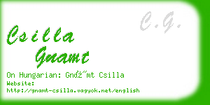 csilla gnamt business card